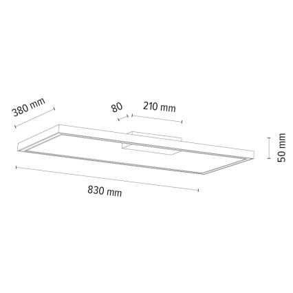 LED Stmievateľné stropné svietidlo RAMME LED/34W/230V dub – FSC certifikované