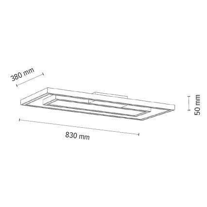 LED Stmievateľné stropné svietidlo RAMME 2xLED/28,5W/230V dub