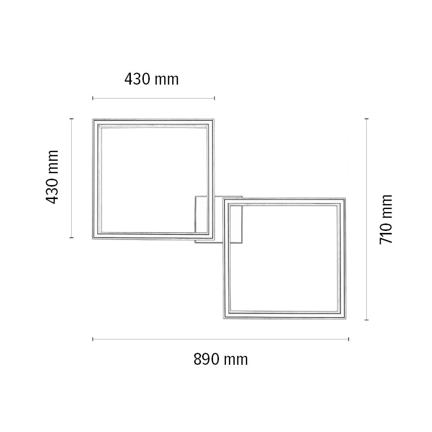 LED Stmievateľné stropné svietidlo RAMME 2xLED/24W/230V dub