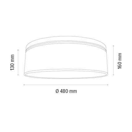 Stropné svietidlo BENITA 2xE27/25W/230V pr. 48 cm krémová/dub – FSC certifikované