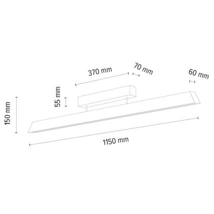 LED Stmievateľný prisadený luster DEROTT 3xLED/14W/230V dub – FSC certifikované