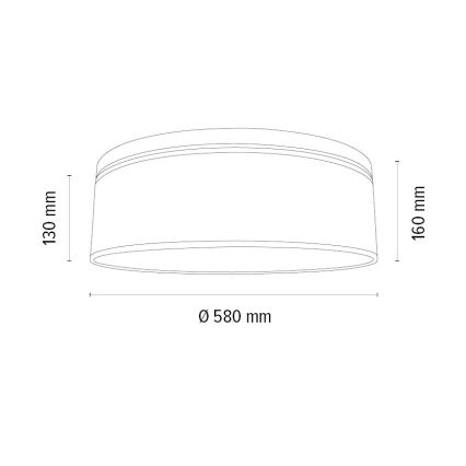 Stropné svietidlo BENITA 4xE27/25W/230V pr. 58 cm krémová/dub – FSC certifikované