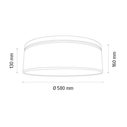 Stropné svietidlo BENITA 4xE27/25W/230V pr. 58 cm hnedá/dub – FSC certifikované