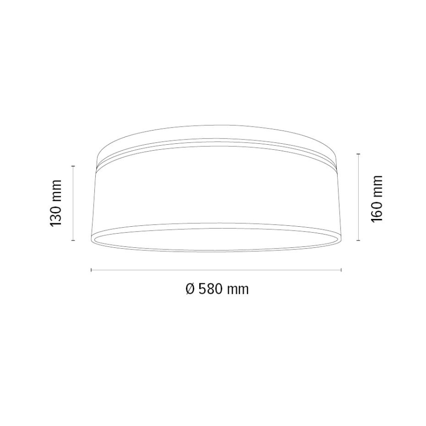 Stropné svietidlo BENITA 4xE27/25W/230V pr. 58 cm biela/dub – FSC certifikované