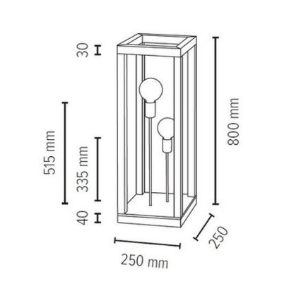 Stojacia lampa KAGO 2xE27/60W/230V matný dub – FSC certifikované