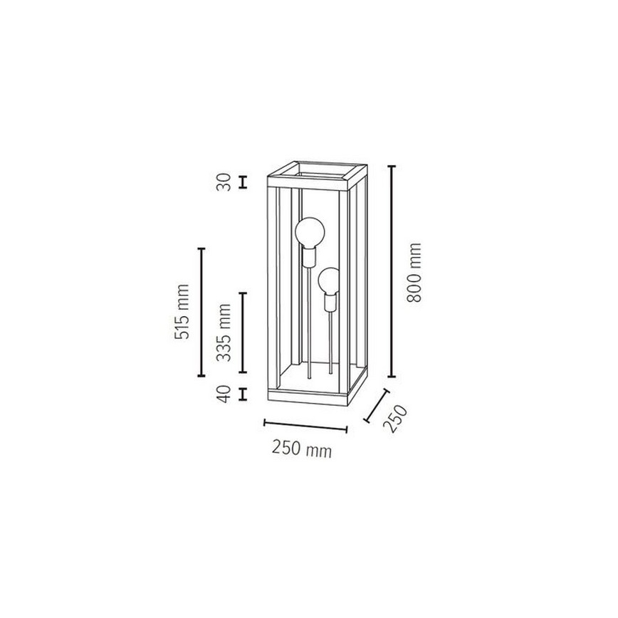 Stojacia lampa KAGO 2xE27/60W/230V matný dub – FSC certifikované