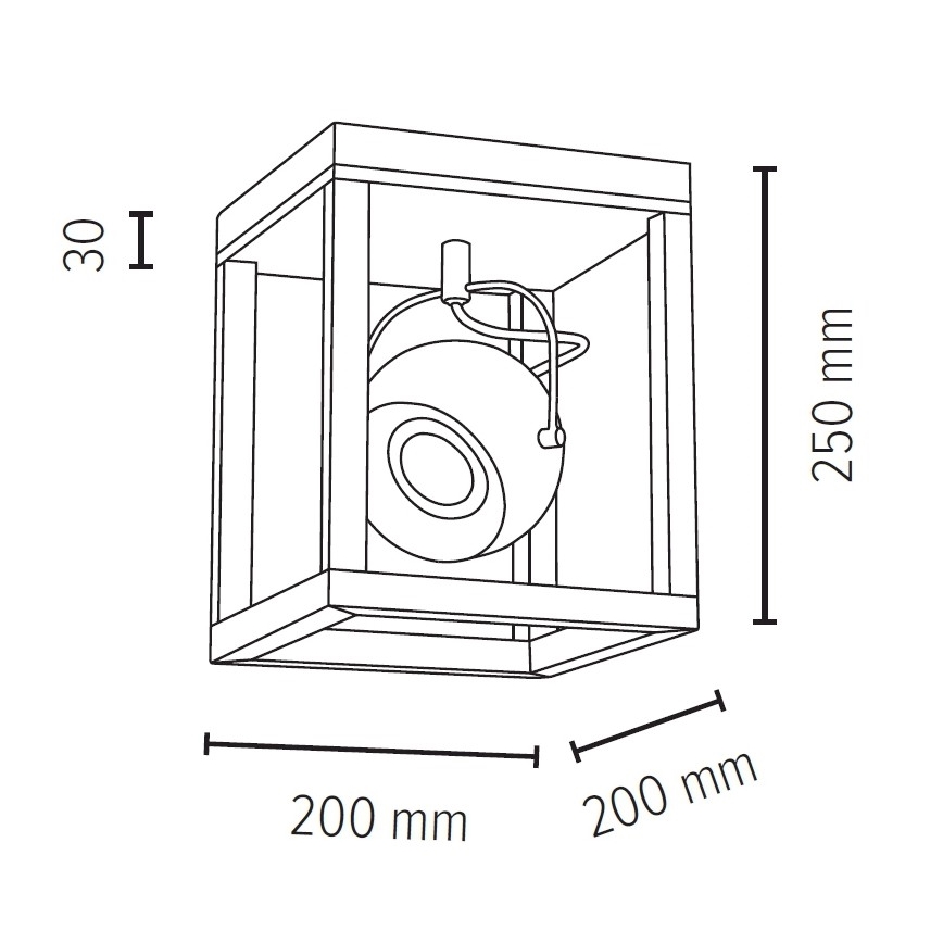 LED Stropné svietidlo ROY 1xGU10/5W/230V matný dub – FSC certifikované