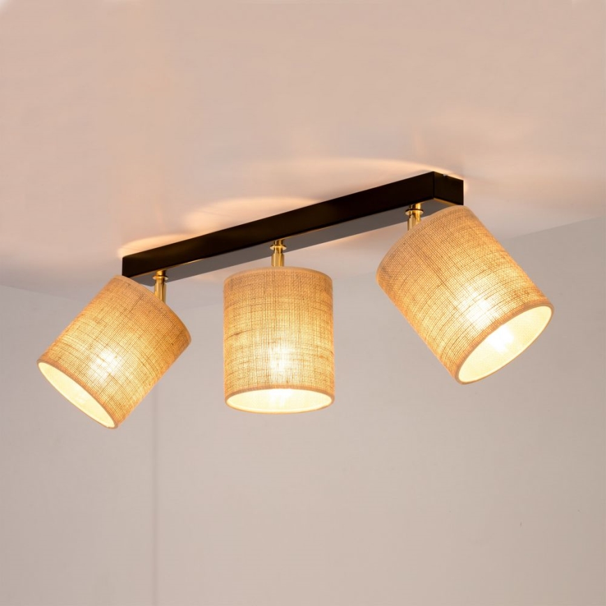 Stropné  bodové svietidlo JUTE 3xE27/25W/230V