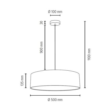 Luster na lanku JOSEFINA 3xE27/25W/230V – FSC certifikované