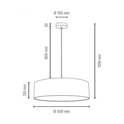 Luster na lanku JOSEFINA 3xE27/25W/230V – FSC certifikované