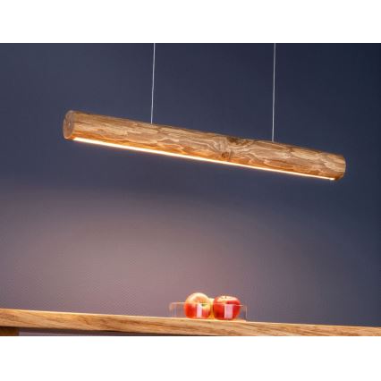 LED Stmievateľný luster na lanku LUCAS LED/25,5W/230V borovica