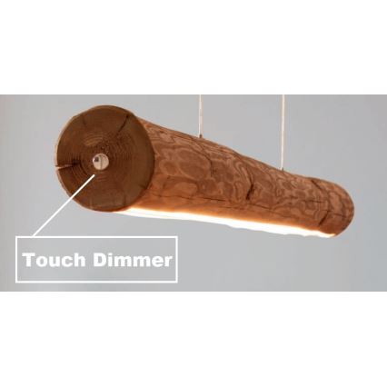 LED Stmievateľný luster na lanku LUCAS LED/25,5W/230V borovica