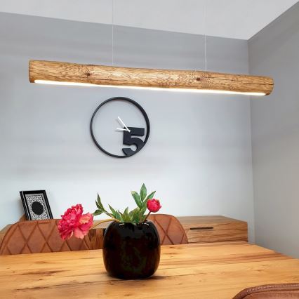LED Stmievateľný luster na lanku LUCAS LED/33W/230V borovica