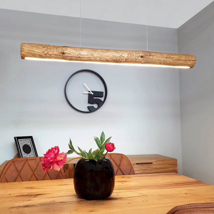 LED Stmievateľný luster na lanku LUCAS LED/33W/230V borovica