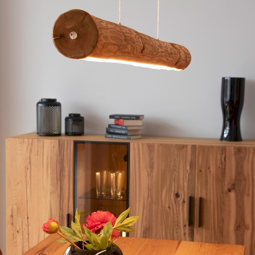 LED Stmievateľný luster na lanku LUCAS LED/33W/230V borovica