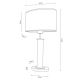 Stolná lampa MERCEDES 1xE27/40W/230V 46 cm krémová/dub – FSC certifikované