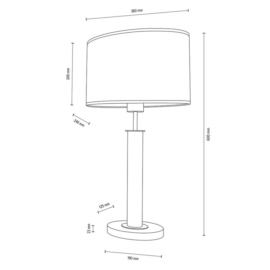Stolná lampa MERCEDES 1xE27/40W/230V 60 cm krémová/dub