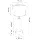 Stolná lampa BENITA 1xE27/60W/230V 61 cm krémová/dub – FSC certifikované
