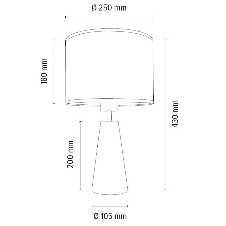 Stolná lampa MERCEDES 1xE27/40W/230V pr. 43 cm krémová/dub