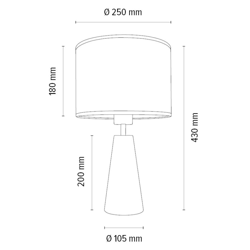 Stolná lampa MERCEDES 1xE27/40W/230V pr. 43 cm hnedá/dub