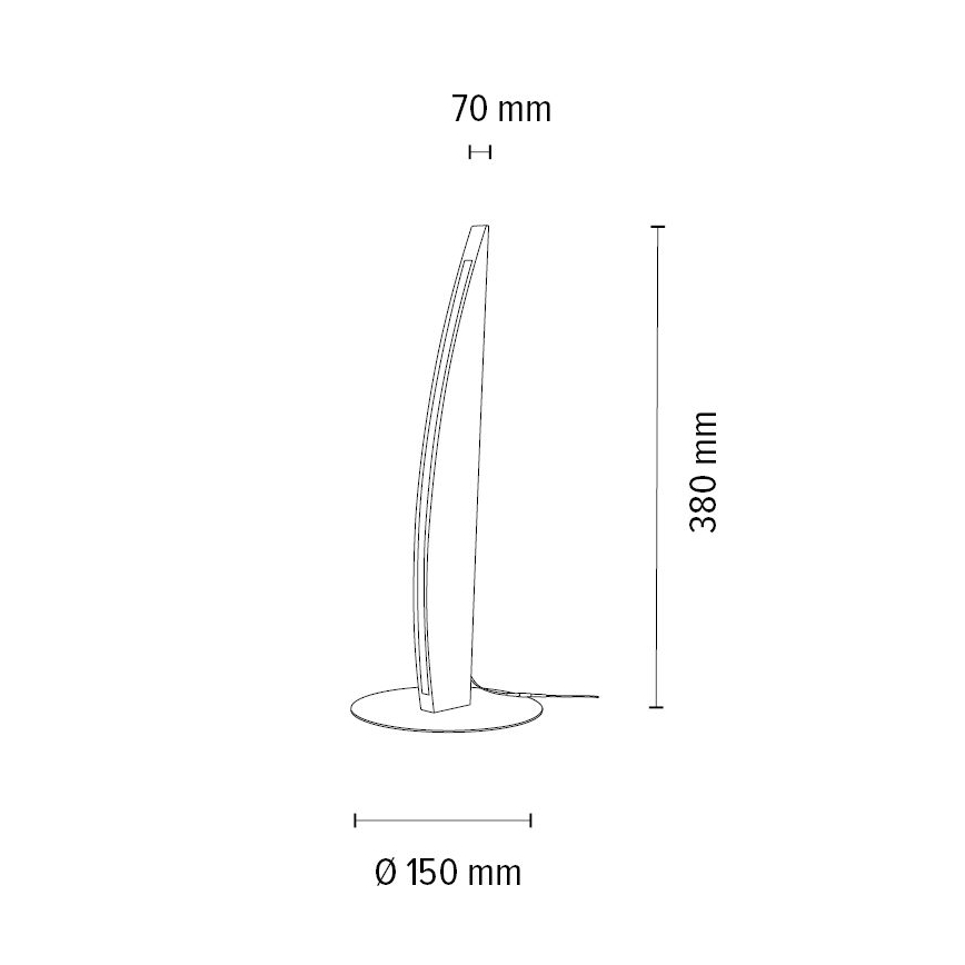 LED Stmievateľná stolná lampa DUBAI LED/4W/230V dub
