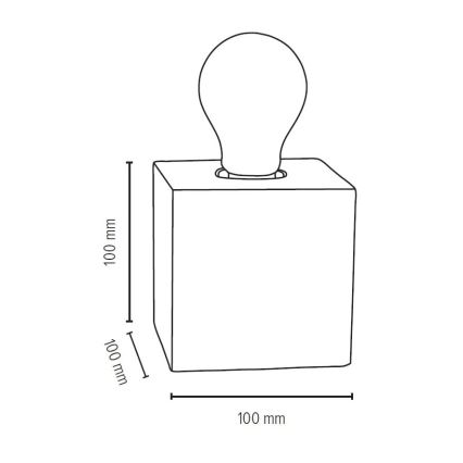 Stolná lampa TRONGO SQUARE 1xE27/25W/230V dub