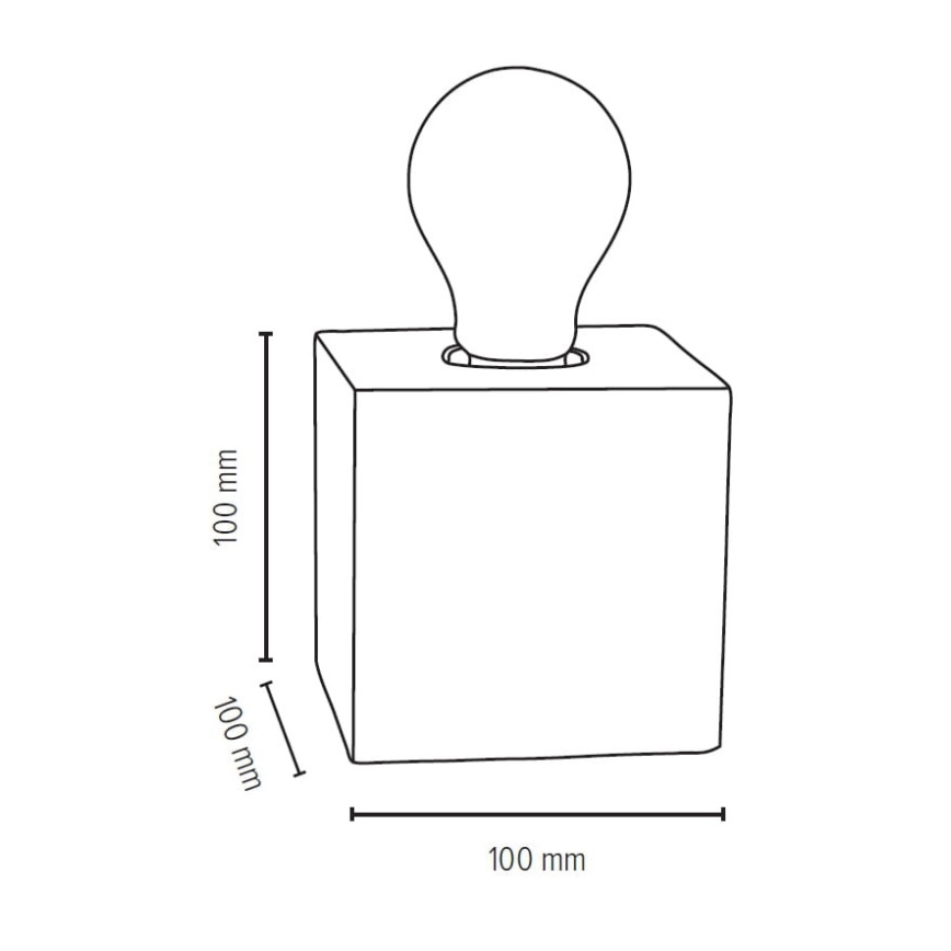 Stolná lampa TRONGO SQUARE 1xE27/25W/230V dub