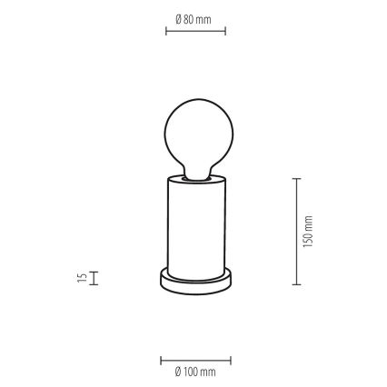 Stolná lampa TASSE 1xE27/25W/230V buk