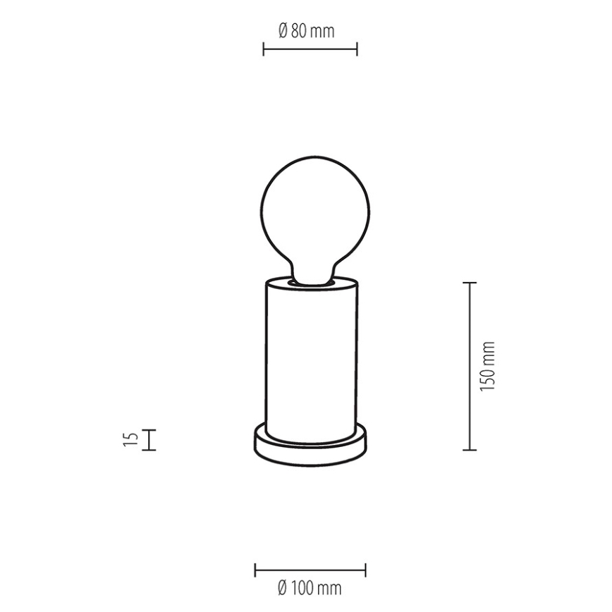 Stolná lampa TASSE 1xE27/25W/230V buk