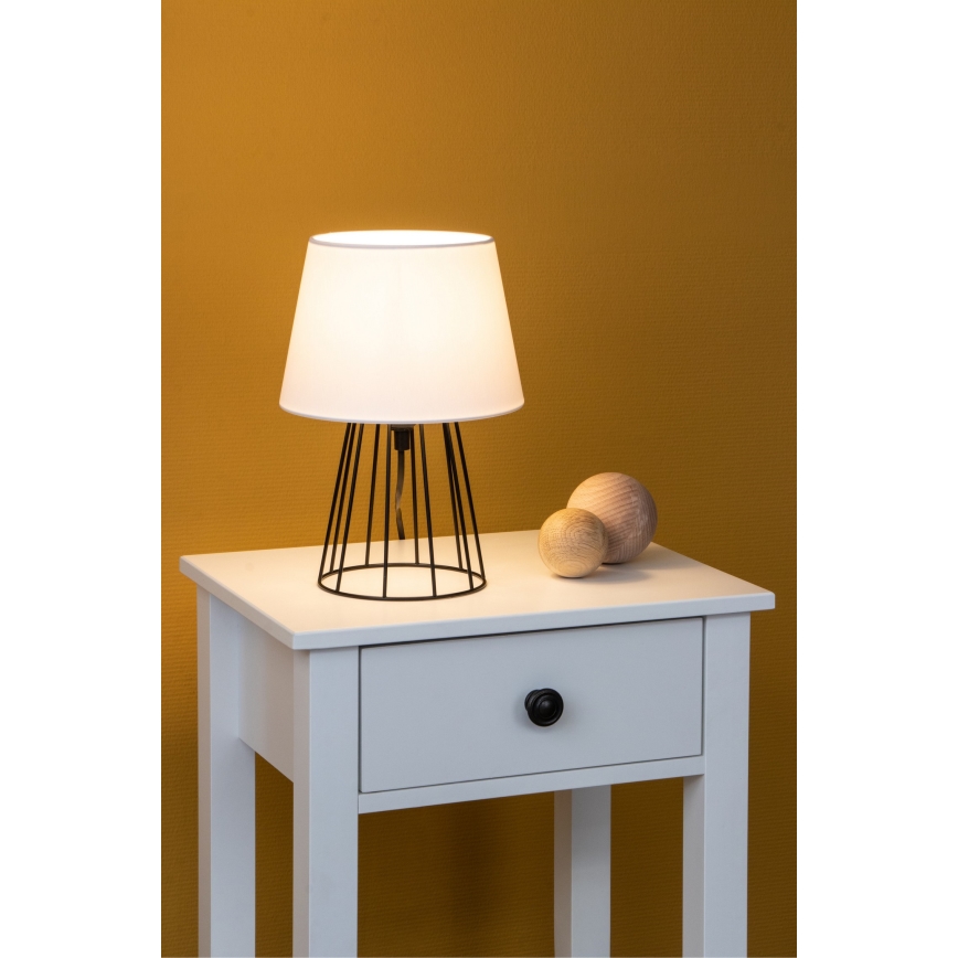 Spot-Light - Stolná lampa MANGOO 1xE27/40W/230V biela/čierna