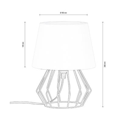 Spot-Light - Stolná lampa MANGOO 1xE27/40W/230V biela/čierna – FSC certifikované