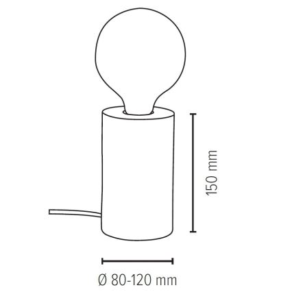 Stolná lampa TRABO 1xE27/25W/230V borovica – FSC certifikované