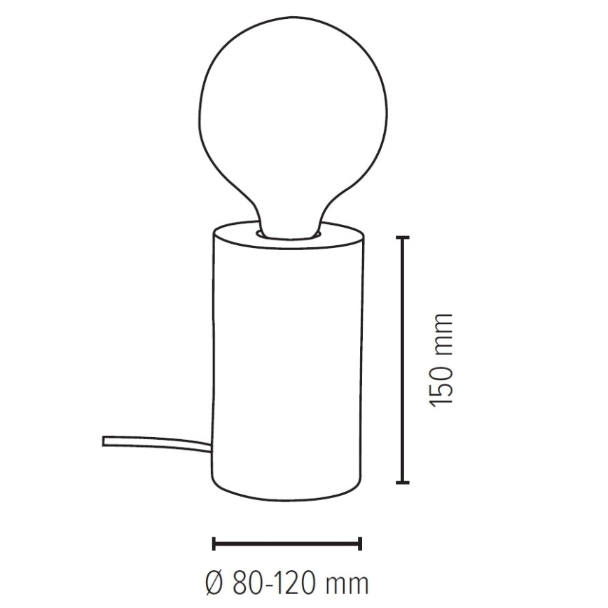 Stolná lampa TRABO 1xE27/25W/230V borovica