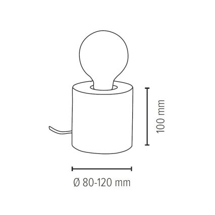 Stolná lampa TRABO 1xE27/25W/230V borovica
