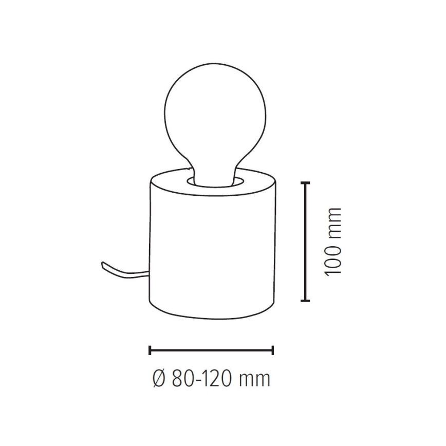 Stolná lampa TRABO 1xE27/25W/230V borovica