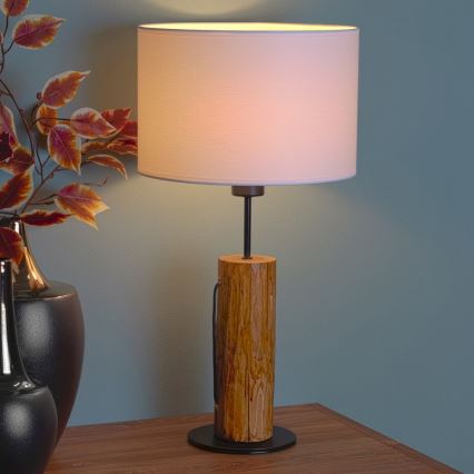 Stolná lampa PINO 1xE27/40W/230V borovica