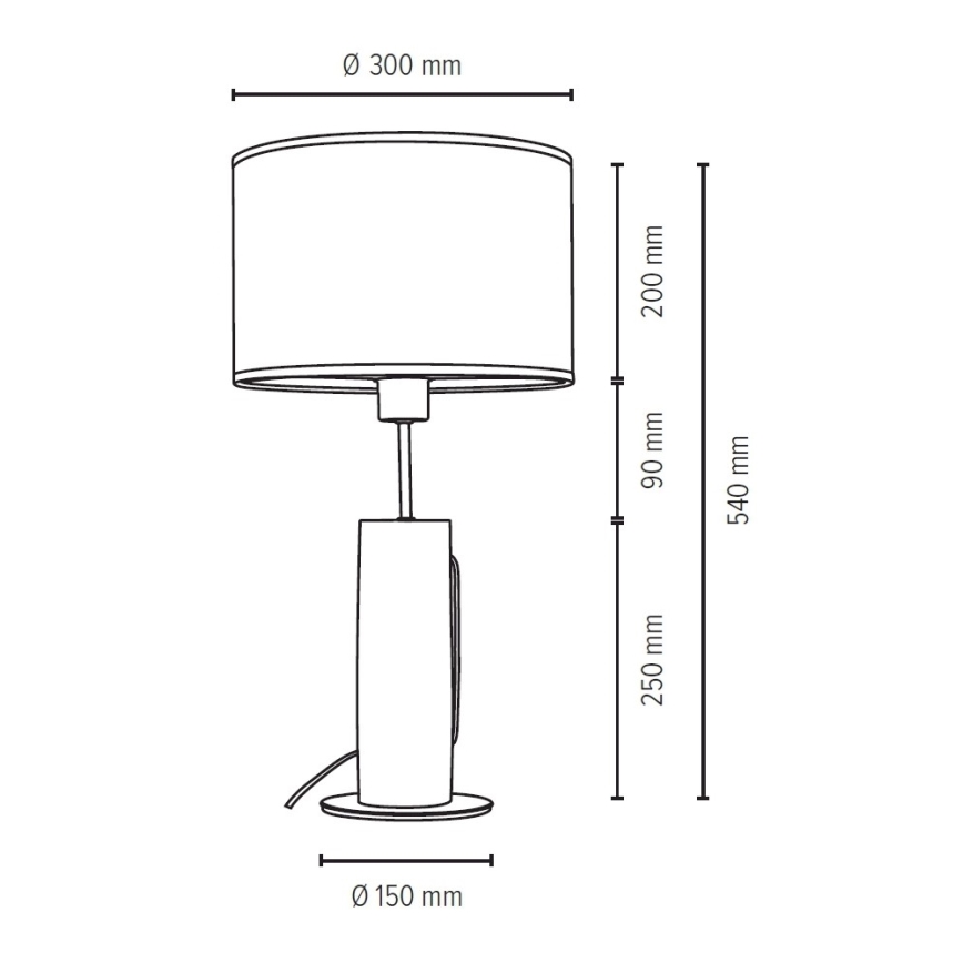 Stolná lampa PINO 1xE27/40W/230V borovica