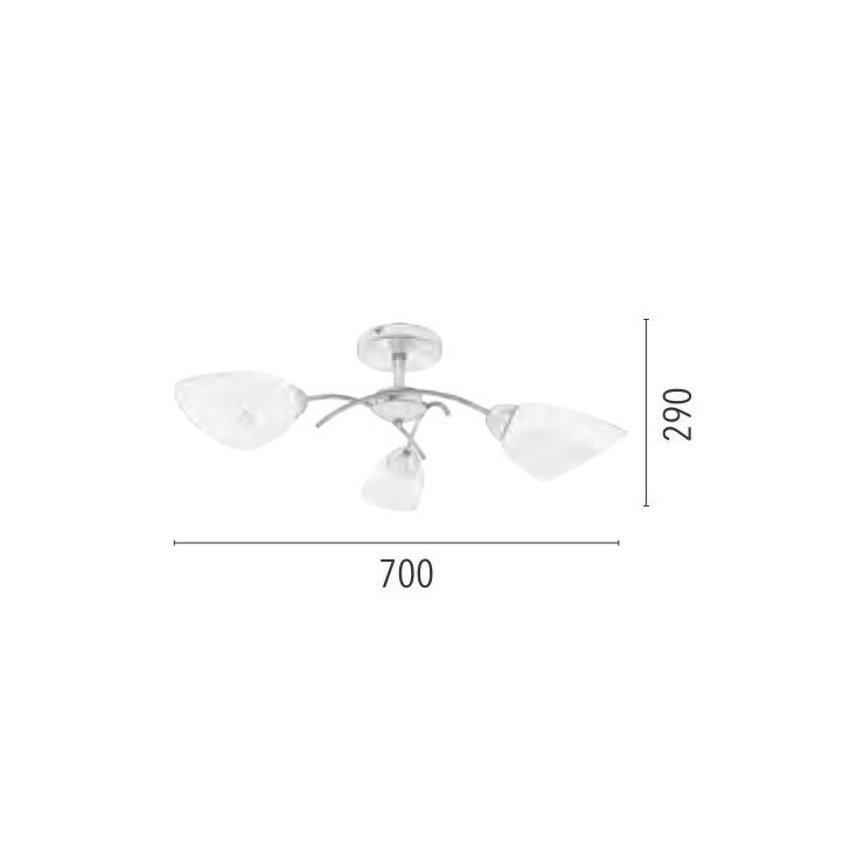 Prisadený luster VILETTA 3xE27/60W/230V