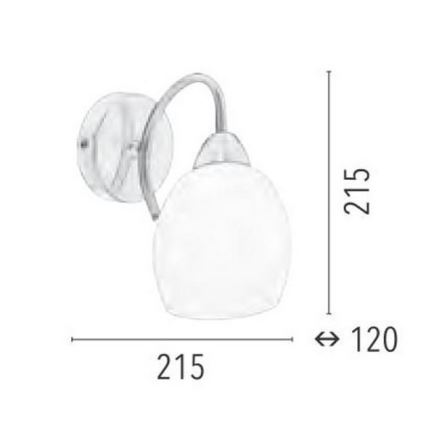 Nástenné svietidlo PISA 1xE27/60W/230V