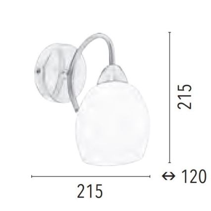 Nástenná lampa PISA 1xE27/60W/230V