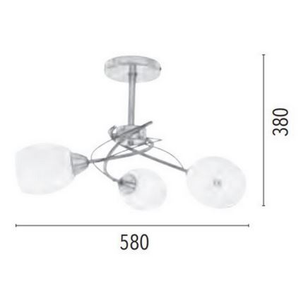 Luster na tyči PISA 3xE27/60W/230V