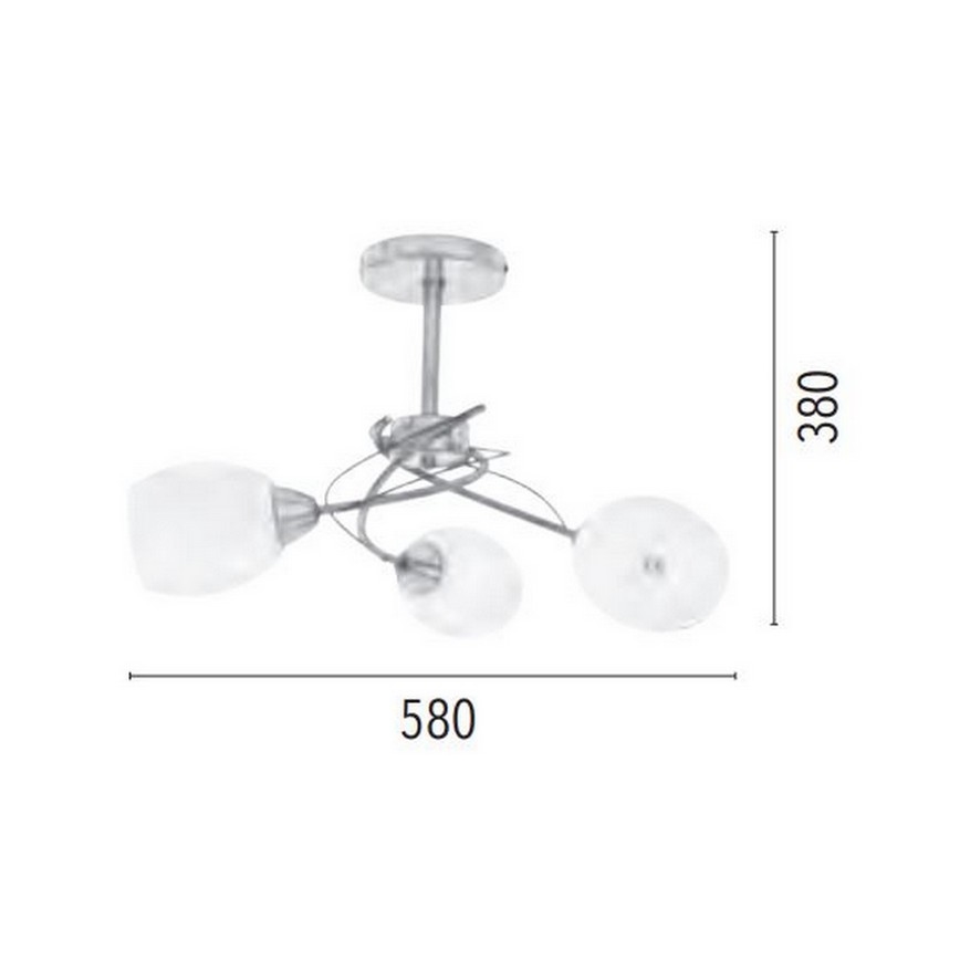 Luster na tyči PISA 3xE27/60W/230V