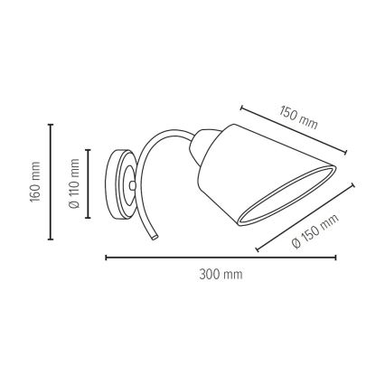 Nástenné svietidlo METTE 1xE27/40W/230V