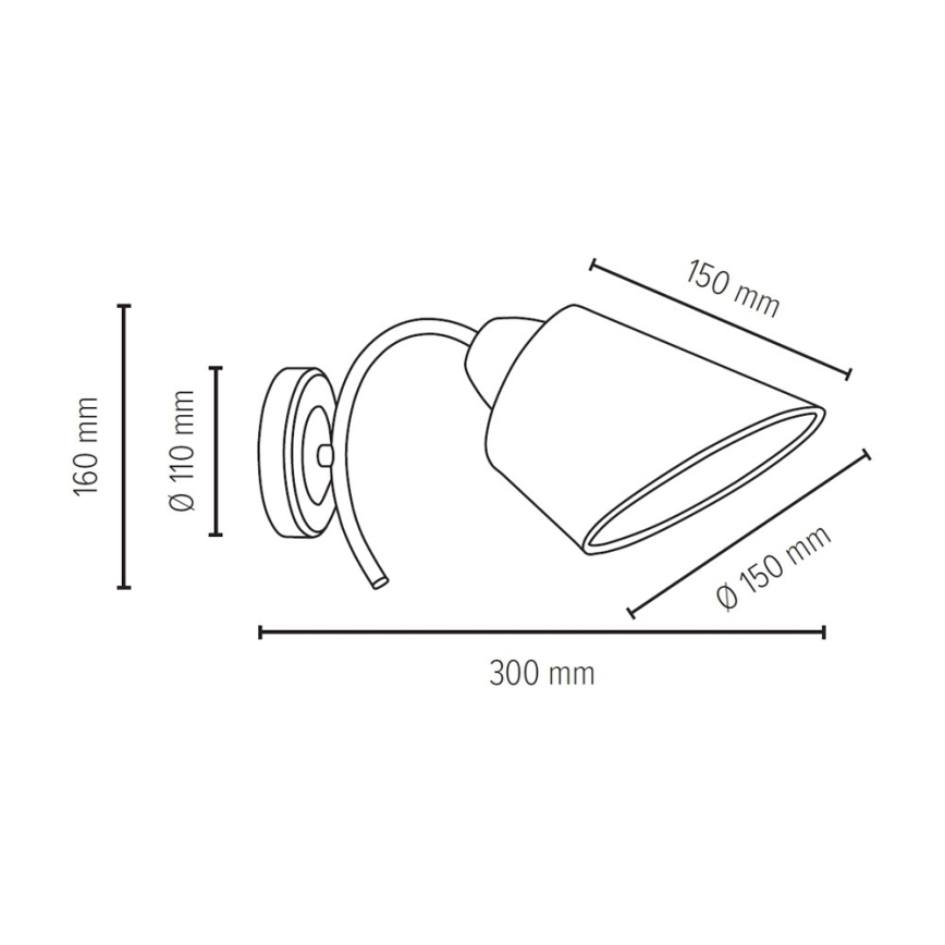 Nástenné svietidlo METTE 1xE27/40W/230V