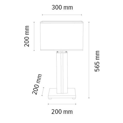 LED Stmievateľná stolná lampa FLAME 1xE27/40W+ LED/4,6W/230V 56,5 cm dub