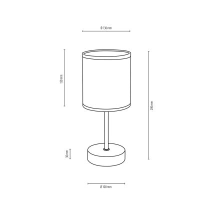 Stolná lampa BOHO 1xE27/25W/230V dub – FSC certifikované