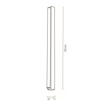 LED Kúpeľňové osvetlenie zrkadla AQUAVIVA LED/12W/230 79 cm IP44 dub