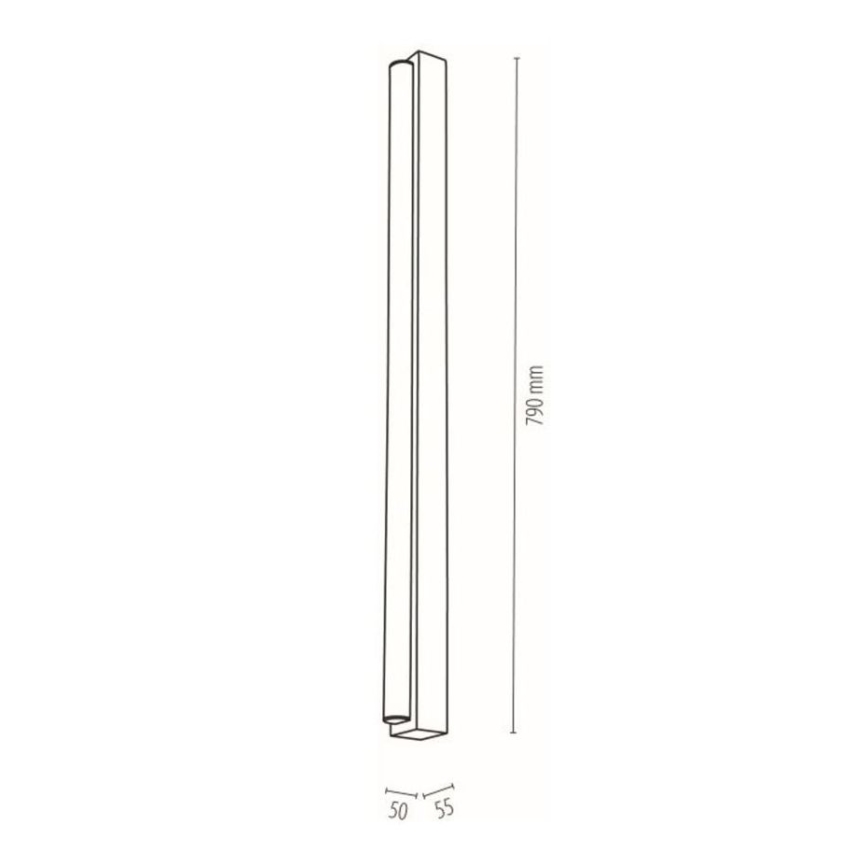 LED Kúpeľňové osvetlenie zrkadla AQUAVIVA LED/12W/230 79 cm IP44 dub
