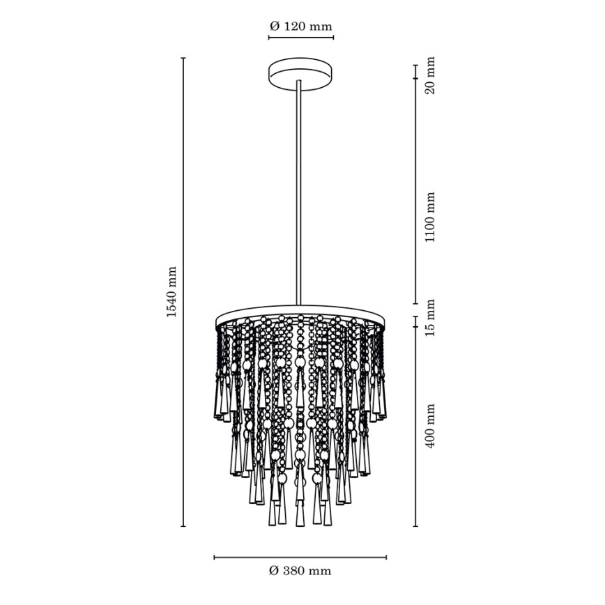 Luster na tyči LUXORIA 6xG9/28W/230V