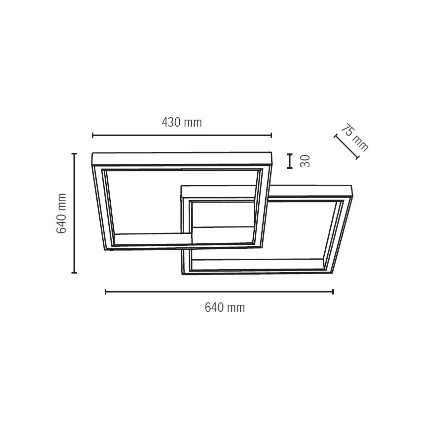 LED Stropné svietidlo RAMME LED/48W/230V matný dub